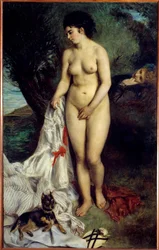 Griffonbadaren. Målning av Pierre Auguste Renoir (1841-1919)