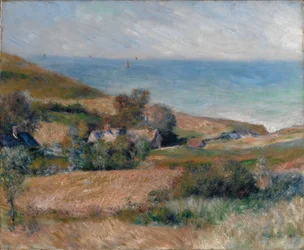 Utsikt över havskusten nära Wargemont i Normandie, 1880