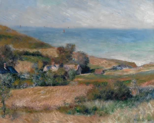 Utsikt över havskusten nära Wargemont i Normandie, 1880.