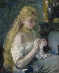 Virkande kvinna, c.1875