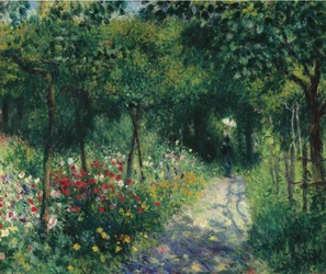 Kvinnor i trädgården, 1873