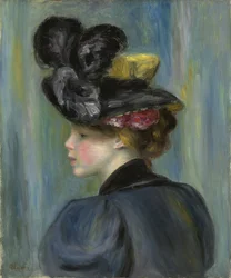Ung kvinna med svart hatt, 1895