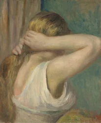 Ung flicka med höjda armar, ca 1895 (olja på duk)