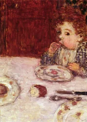 Ett barn vid bordet, ca 1897 (olja på duk)