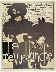 Pressaffisch för ""La Revue blanche"". Porträtt av Misia Sert (1872-1950) (?). Konstverk av Pierre Bonnard (1867-1947)