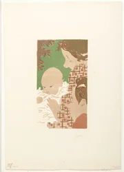 Andrée Terasse med sonen Jean och brodern Pierre Bonnard Scene de famille