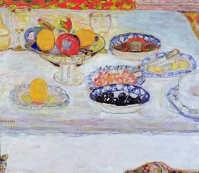 Skål och tallrikar med frukt, 1930-32