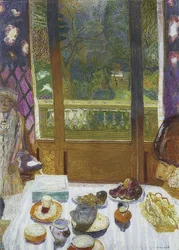 Frukostrummet med utsikt över trädgården. 1930-31