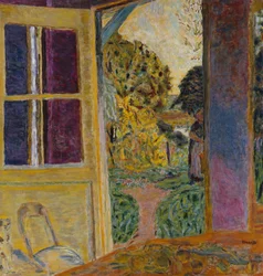 Dörr som öppnar mot trädgården, ca 1924 (olja på duk)