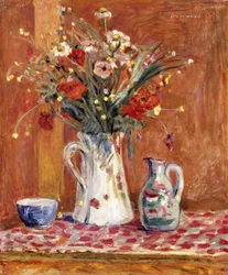 Blommor med keramik