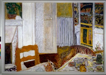 Interiör Vit målning av Pierre Bonnard (1867-1947) 1932 Dim. 0,1x0,15 m Grenoble, musee des Beaux Arts