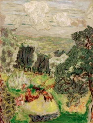 Olivlunden; Landskap med getter