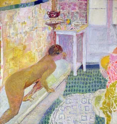 Lämnar badet, ca 1926-30