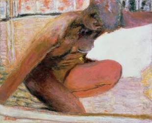 Hukande naken i badet, 1940