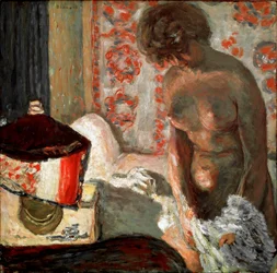 Naken vid lampan Målning av Pierre Bonnard (1867-1947) 1910-1911 Mått 75,5x75 cm Bern, Samling Hans R. Hahnloser