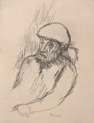 Porträtt av Renoir, ca 1916 (etsning)