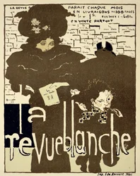 Reproduktion av en affisch som annonserar "La Revue Blanche"