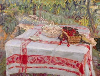 Stilleben med en duk, cirka 1914
