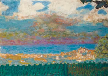 Stormig himmel över Cannes