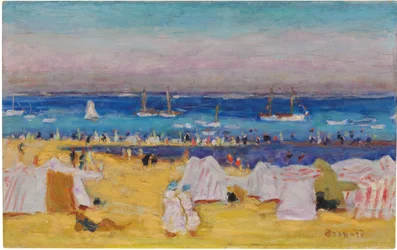The Beach (Arachon), ca 1922 (olja på duk)