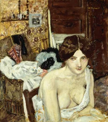 Den vilande modellen; Le Repos de Modele, ca 1910 (olja ombord)