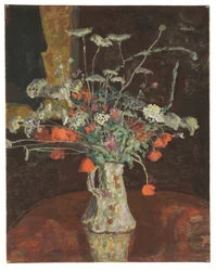 Vilda blommor, paraplyer och vallmo, ca 1912 (olja på duk)