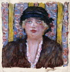 Woman in a Hat, ca 1920 (olja på duk)