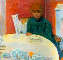 Kvinna med en katt, 1912