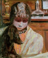 Kvinna med en hund, ca 1913