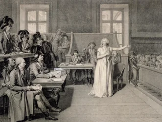 Marie-Antoinette (1755-93) av Habsbourg-Lorraine, dömd av Revolutionary Tribunal Court, 16 oktober 1793