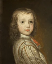 Porträtt av Hugh Smyth som ett barn, ca 1670 (olja på panel)
