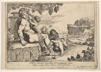 Bacchus, Satyr och Lejon, 1610-42.