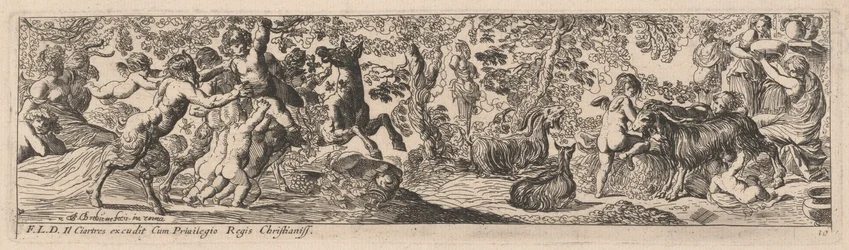 Satyrs och Putti leker med djur