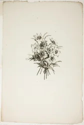 Bukett med påskliljor, från samling av olika buketter av blommor, uppfunnen och ritad av Jean Pillement och graverad av P. C. Canot