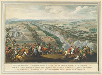 Slaget vid Poltava den 27 juni 1709, efter 1724.