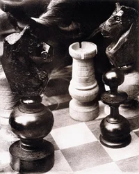 After a Game of Chess, c.1930 (oljetryck)