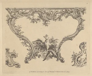 Design för ett konsolbord, 1752.