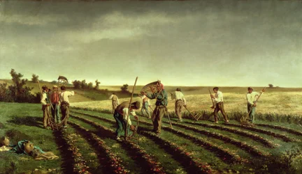 Skörda Sainfoin i Chambaudouin, 1882