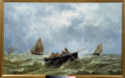 Havsfiskare Målning av Emile Berthelemy (1818-1890) 1880 Fecamp Museum of Newfoundland