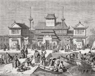 Kina, Shanghai, Shanghais tullhus, gravyr