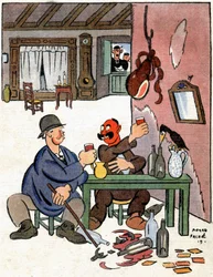Alkoholister på landsbygden, ca 1922 (illustration)