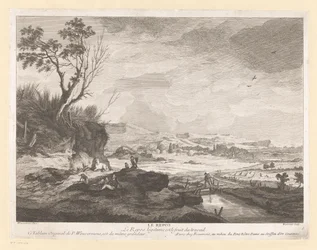 Landskap med vilande figurer Le repos (titel på objekt)