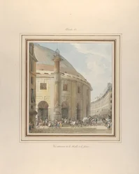 Halle aux Blés, exteriör, ca. 1810.