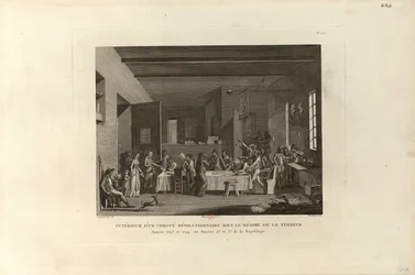 Inuti en revolutionär kommitté under terrorns välde, 1802.
