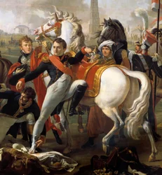 Napoleon I, sår framför Regensburg, behandlas av kirurgen Yvan, 23 april