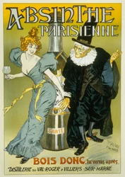 Fransk reklam av Pierre Henri Gelis-Didot och Louis Malteste för "Absinthe parisienne" ca. 1900 (affisch)