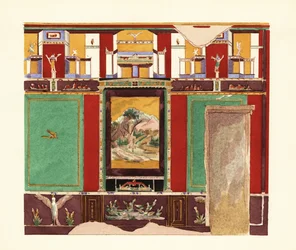 Matsal i Casa di Orfeo eller House of Orpheus, Pompeji