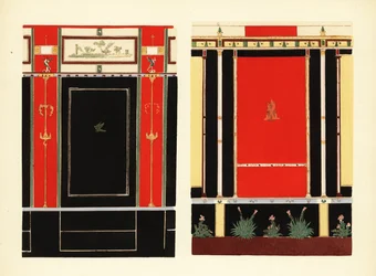 Paneler i byggnaden av Eumachia, Pompeji