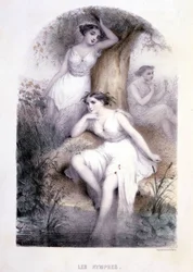 Nymferna - i "Mythological women", teckningar av G. Staal, av Mery and the Cte Foelix, Ed. G. de Gouet