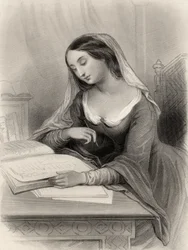 Heloise (1101-60) illustration från 